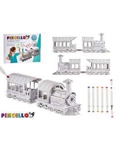 SET DE COLOREAR PAPEL TREN CON 6 ROTULADORES