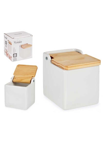 SALERO BLANCO CUADRADO CON TAPA