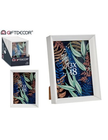 PORTAFOTO PLASTICO MOLDURA BLANCO 13X18CM