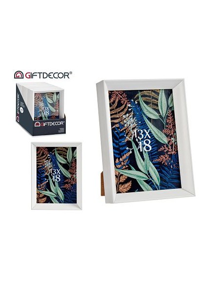 PORTAFOTO PLASTICO MOLDURA BLANCO 13X18CM