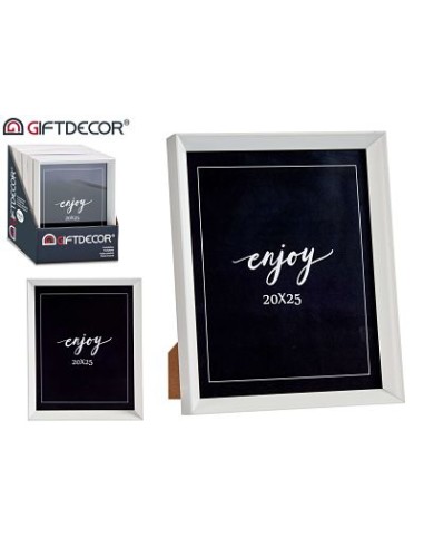 PORTAFOTO PLASTICO MOLDURA BLANCO 20X25CM