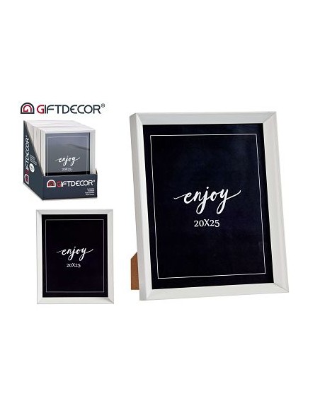 PORTAFOTO PLASTICO MOLDURA BLANCO 20X25CM