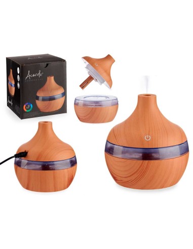 HUMIDIFICADOR LED 300ML MADERA