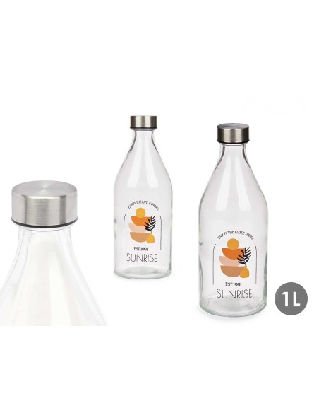 BOTELLA 1L TAPON ACERO SUNRISE