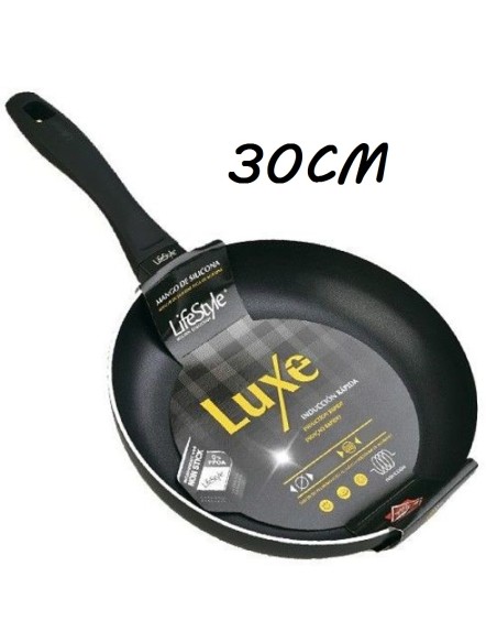 SARTEN 30CM ALUMINIO LUXE MANGO SILICONA