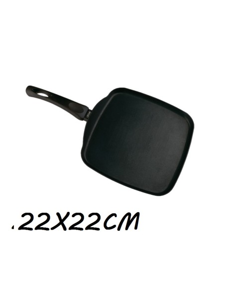 ASADORA 22X22CM ALUMINIO 3MM LISA VITRO INDUCCION
