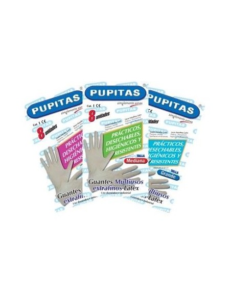 GUANTE LATEX 8 UND TALLA GRANDE