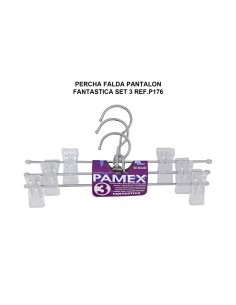 PERCHA FALDA PANTALON FANTASTICA SET 3 R