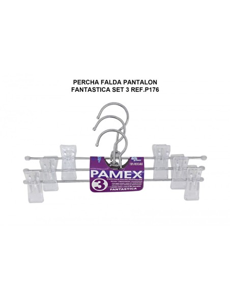 PERCHA FALDA PANTALON FANTASTICA SET 3 R