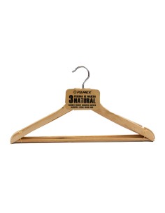 PERCHA MADERA NATURAL SET 3 * FSC®