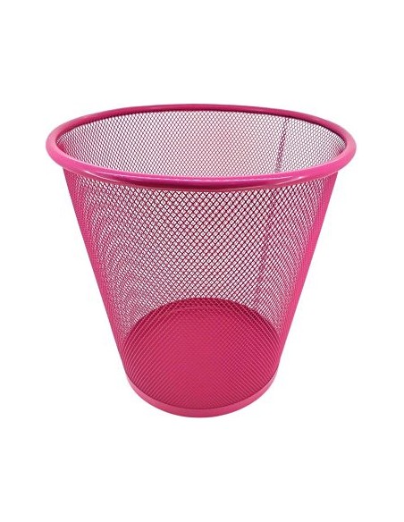 PAPELERA REJILLA METALICA ROSA