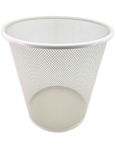 PAPELERA REJILLA METALICA BLANCA PAMEX