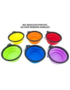 BOL MASCOTAS PORTATIL SILICONA BEBEDOR