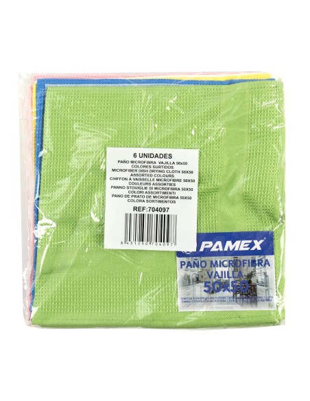 PAÑO MICROFIBRA VAJILLA 50X50 COL.SUR