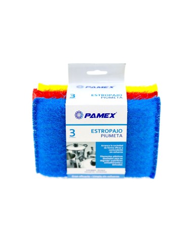 ESTROPAJO PIUMETA 3PZAS PAMEX