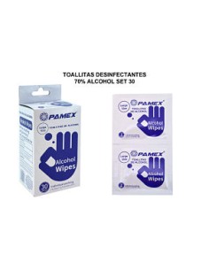 TOALLITAS DESINFECTANTES 70% ALCOHOL SET 30