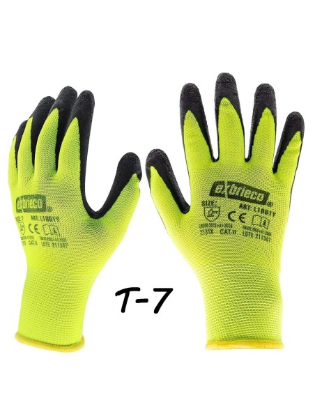 GUANTE T7 NITRILO AMARILLA