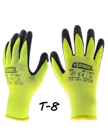 GUANTE T8 NITRILO AMARILLA
