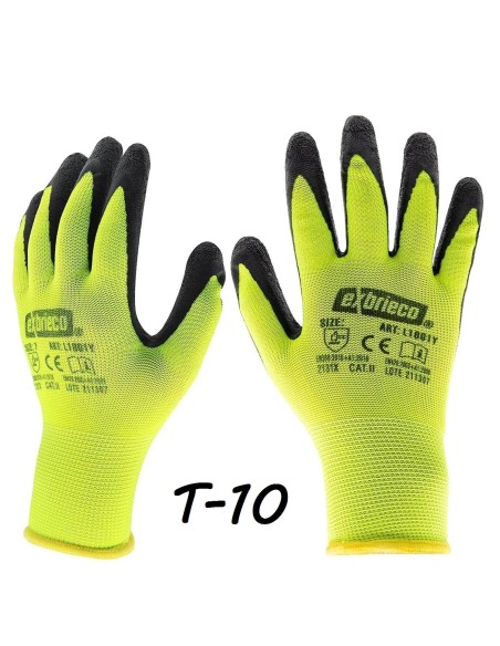GUANTE T10 NITRILO AMARILLA