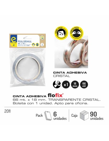 CELO 66 M. X 18 MM. TRANSPARENTE CRISTAL