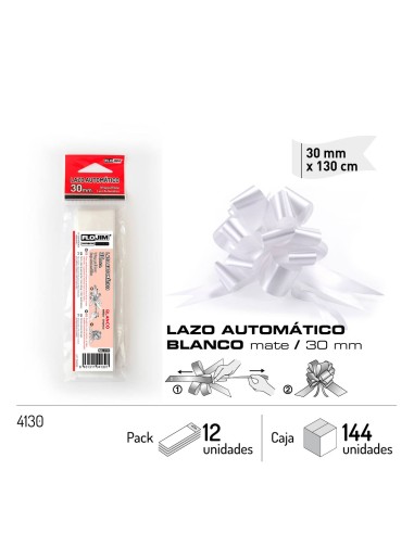 LAZO AUTOMATICO - BLANCO 30MM
