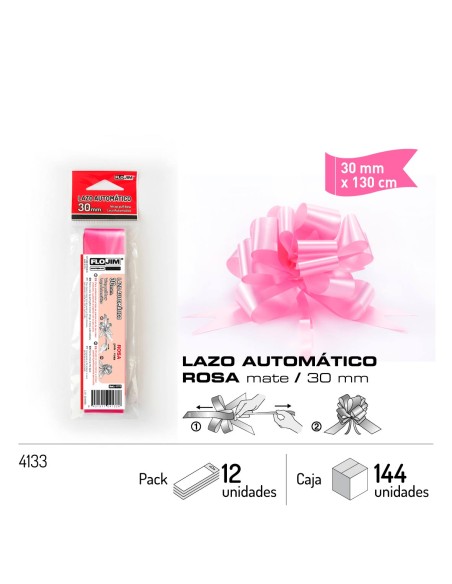 LAZO AUTOMATICO - ROSA 30 MM.