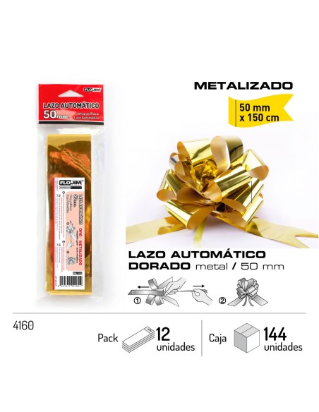 LAZO AUTOMATICO - ORO METALIZADO 30 MM.