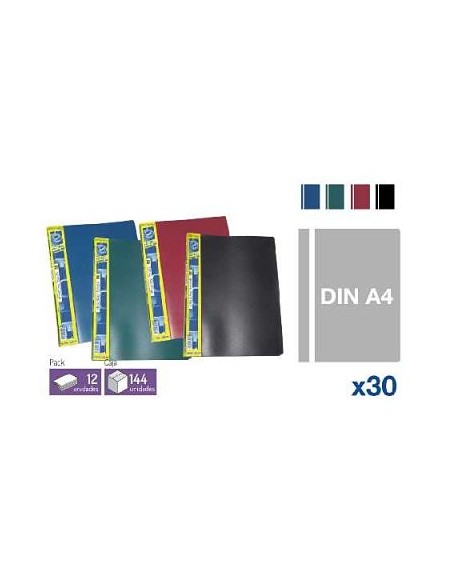 CARPETA CLASIFICADORA E 30 FUNDAS DIN A4 SURTIDAS