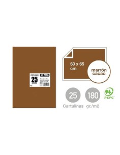CARTULINA CHOCOLATE 25UND 50X65CM