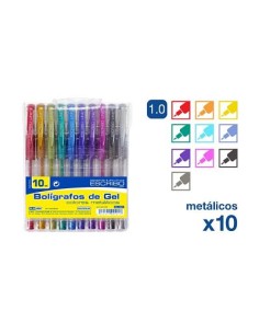 BOLIGRAFO FJ COLORES SURT GEL METALICO