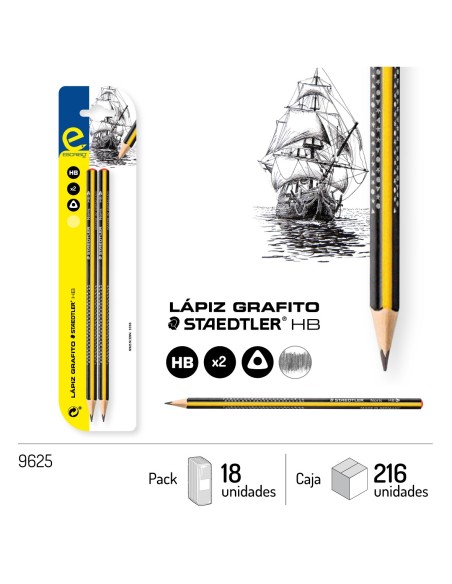 LAPICES 2UND STAEDTLER NORIS HB TRIANGULAR