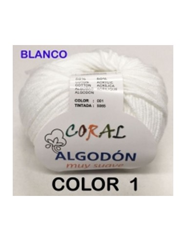 HILO ALGODON CORAL 01 BLANCO
