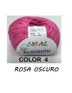 HILO ALGODON CORAL 004 ROSA OSCURO