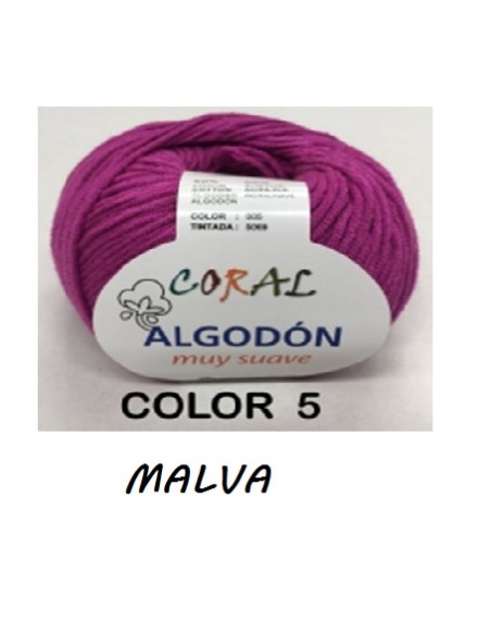 HILO ALGODON CORAL 005 MALVA