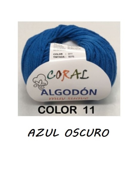 HILO ALGODON CORAL 011 AZUL OSCURO