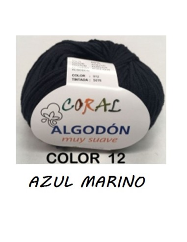 HILO ALGODON CORAL 012 AZUL MARINO