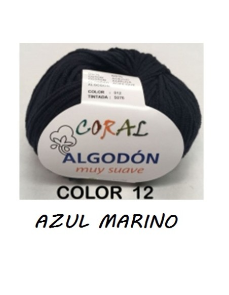 HILO ALGODON CORAL 012 AZUL MARINO