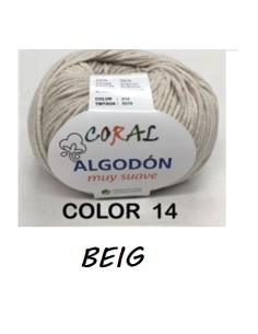 HILO ALGODON CORAL 014 BEIGE