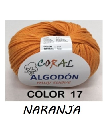 HILO ALGODON CORAL 017 NARANJA