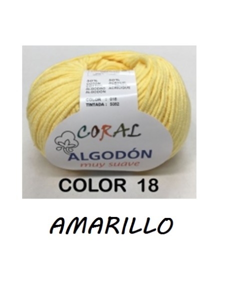 HILO ALGODON CORAL 018 AMARILLO
