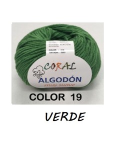 HILO ALGODON CORAL 019 VERDE