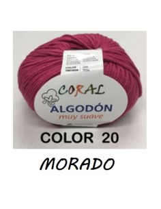HILO ALGODON CORAL 020  MORADO