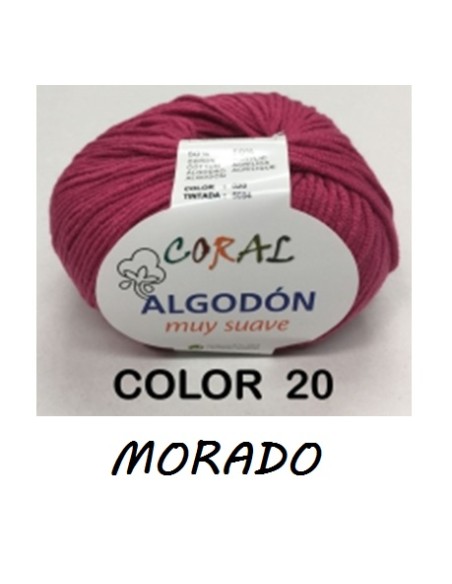 HILO ALGODON CORAL 020  MORADO