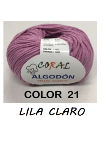HILO ALGODON CORAL 021 LILA CLARO