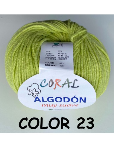 HILO ALGODON CORAL 023 PISTACHO
