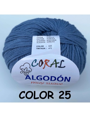 HILO ALGODON CORAL 025 AZULON