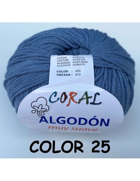HILO ALGODON CORAL 025 AZULON