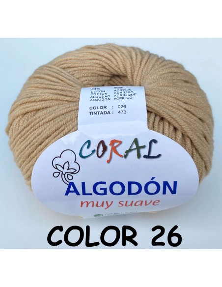 HILO ALGODON CORAL 026 CAMEL