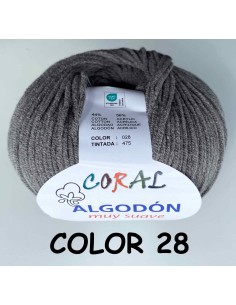 HILO ALGODON CORAL 028 GRIS