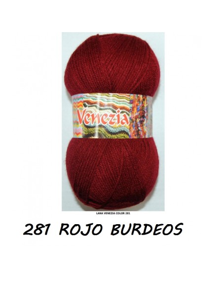 LANA VENEZIA 281 ROJO BURDEOS